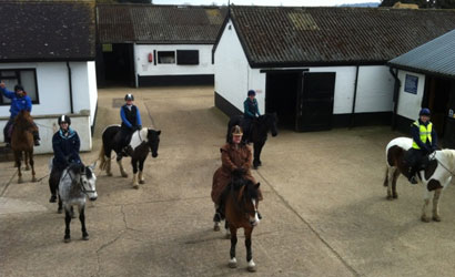 countryside hacking in view of windsor castle